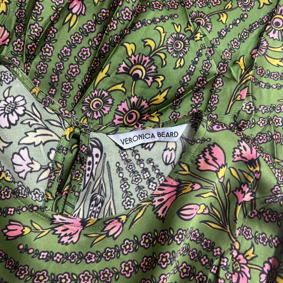 Veronica Beard  Gemma Printed Stretch Silk-Blend Maxi Dress - Picture 13 of 14